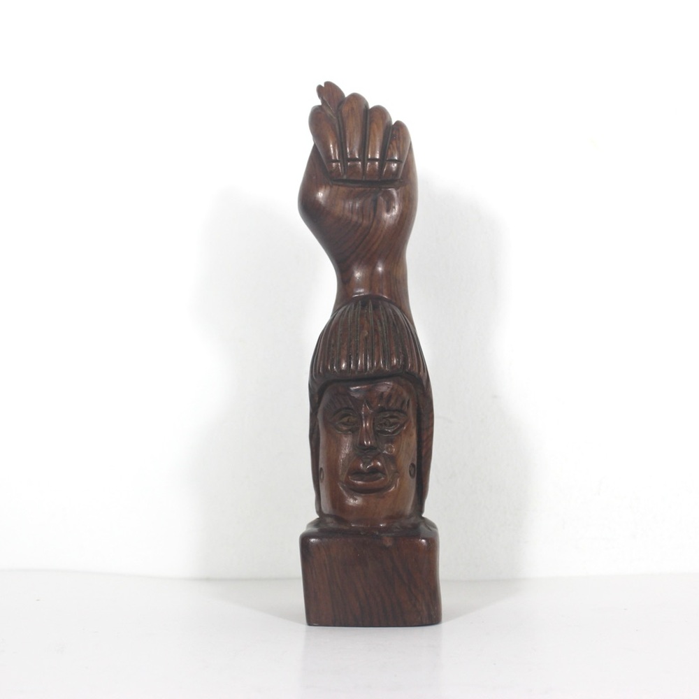 Vintage Wood Figa Fist Carved Fertility, Femininity, Got Your Nose, Symbolic